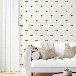 SIMONE - Papier peint art déco oeil salon