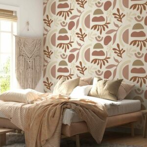 SOPHIE - Papier peint terracotta graphique chambre