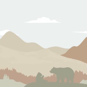 THOMAS - Papier peint panoramique montagne enfant