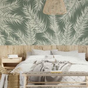 ASTRID - Papier peint feuille de palmier chambre