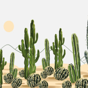 BILLY - Papier peint cactus panoramique