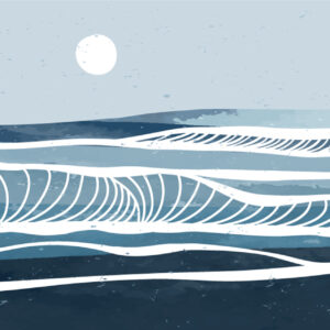 GUILLAUME - Papier peint mer panoramique bleu