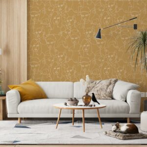 HORTENSIA - Papier peint visage féminin salon