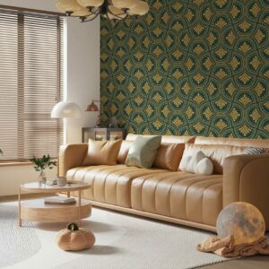 LEONCE - Papier peint art déco salon