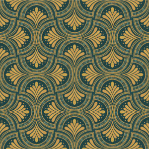 LEONCE - Papier peint art déco éventail