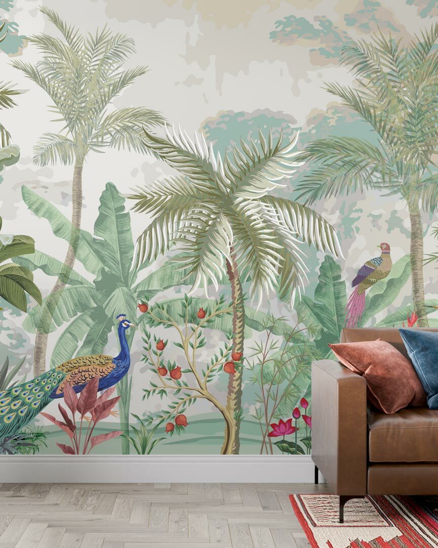 LIAM - Tapisserie-jungle salon