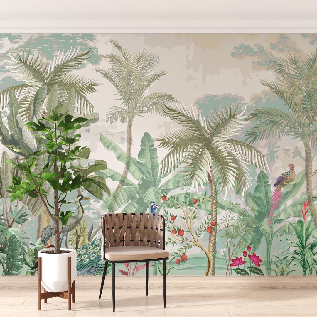 LIAM - Tapisserie-jungle salon