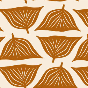 MADELEINE - Tapisserie fleurs marron