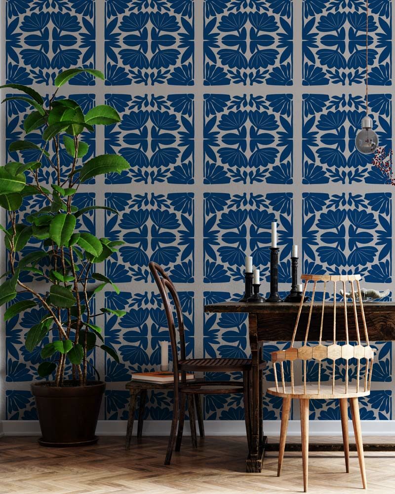 MIGUEL - Papier peint azulejos salle à manger