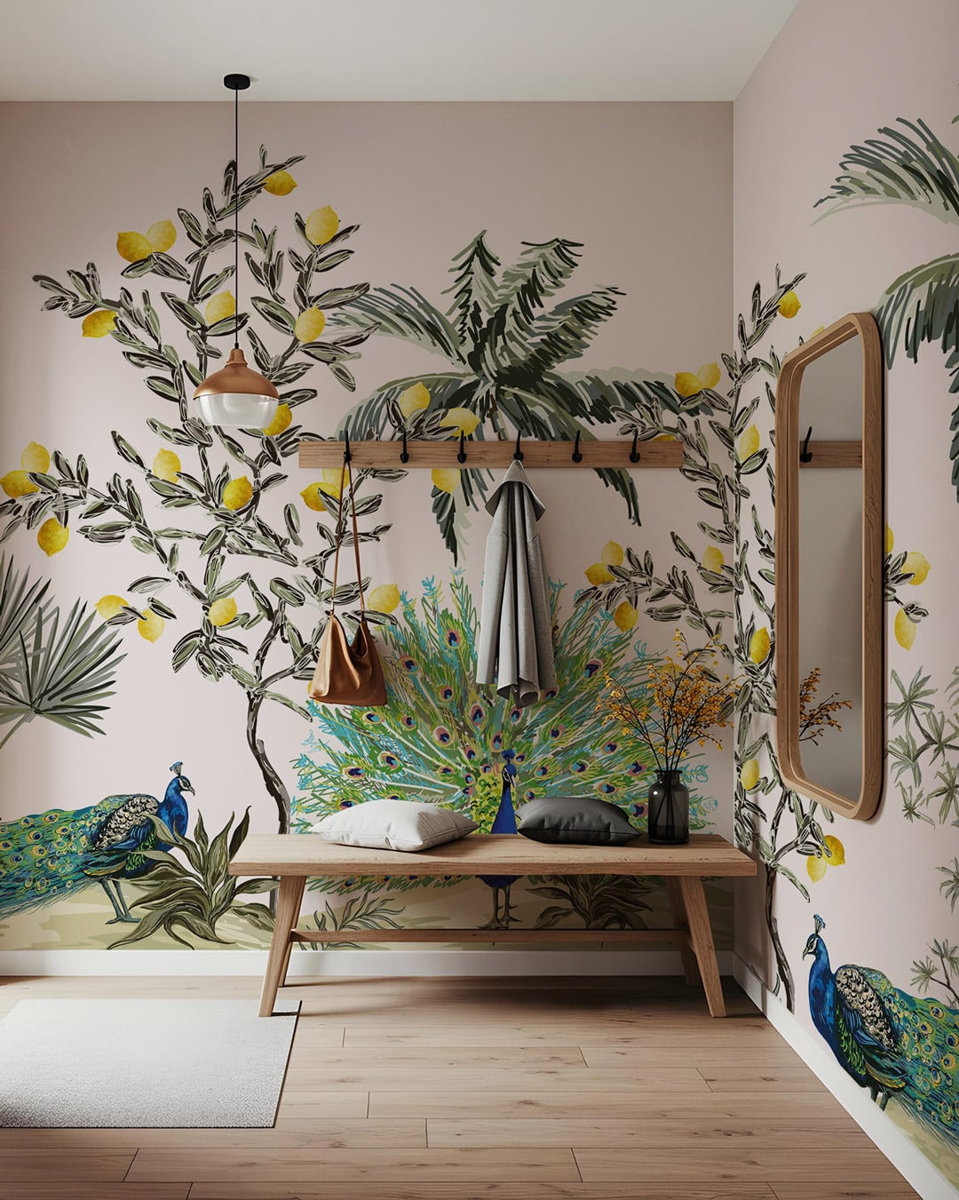 RAPHAEL - Papier peint panoramique jardin d'eden entrée