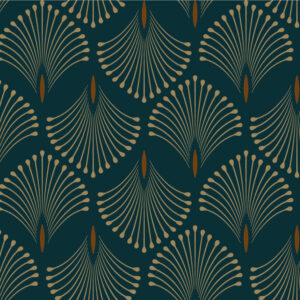 RAYMOND - Papier peint art déco feuilles