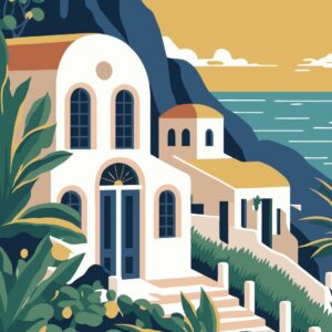 SERENA - Poster mural mediterrannée