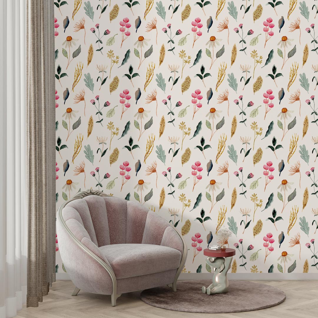 VALENTINE - Papier peint motif floral salon