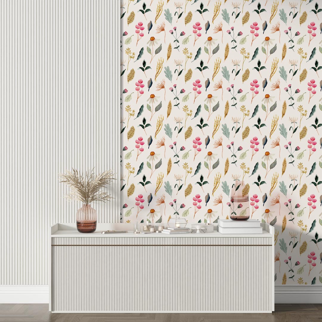 VALENTINE - Papier peint motif floral entrée