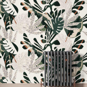 ADRIENNE - papier peint feuille camouflage couloir
