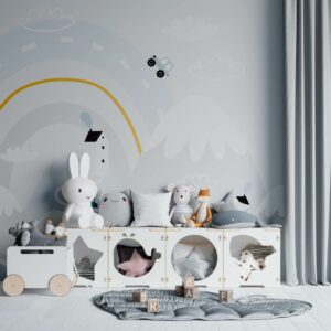 ALAN - papier peint enfant vacances à la montagne salle de jeux