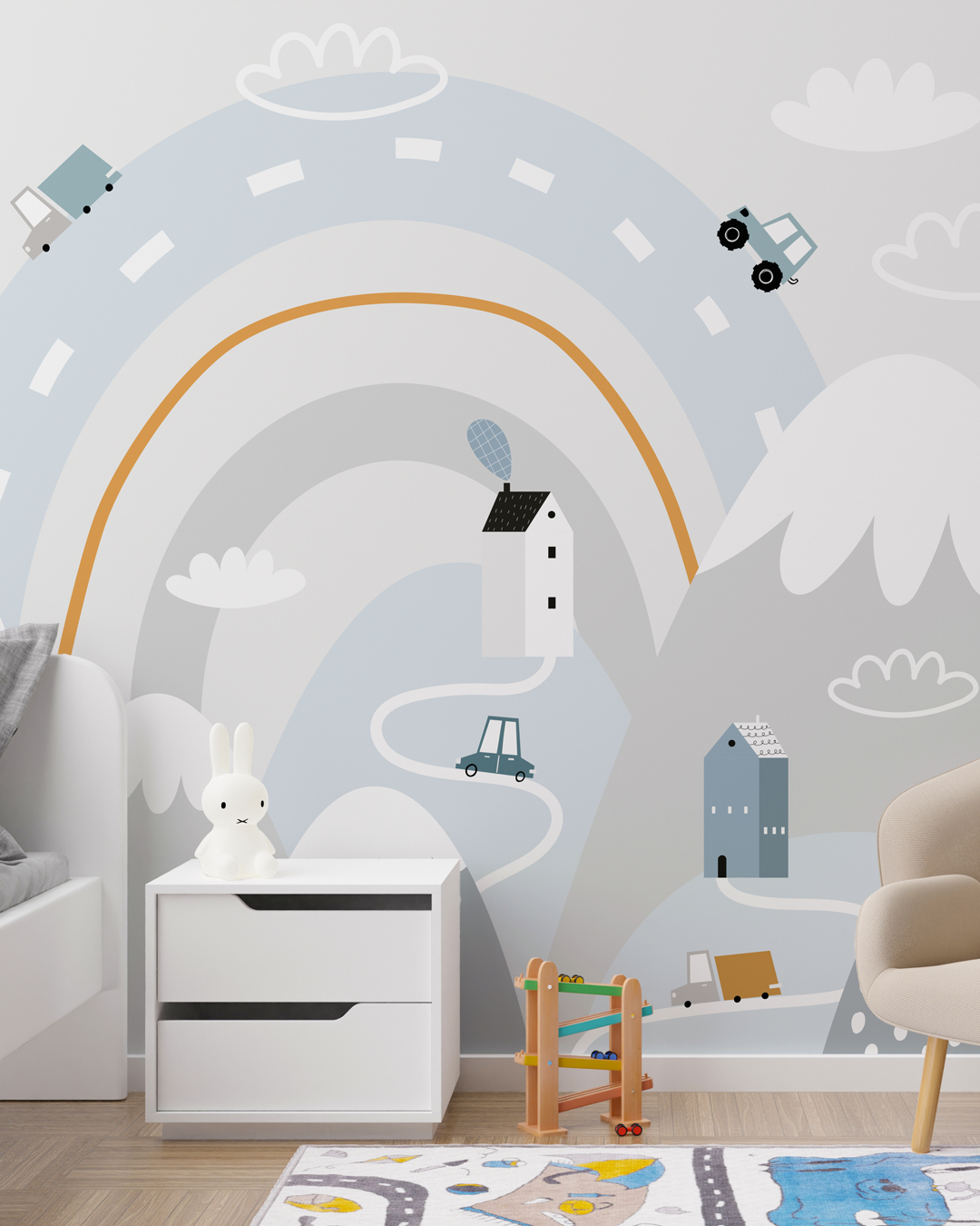 ALAN - papier peint enfant vacances à la montagne chambre enfant