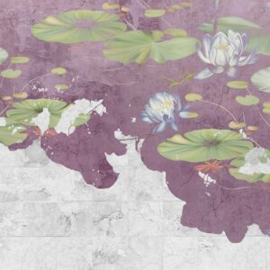 AMBRE - papier peint nénuphar panoramique