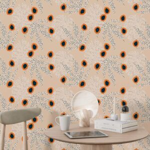 ANAÏS - papier peint motif papaye salle à manger