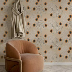 ANAÏS - papier peint motif papaye entrée