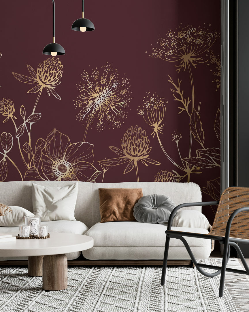 ANOUK - papier peint fleurs des champs panoramique salon