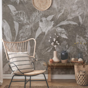 CÔME - tapisserie champetre noir et blanc salon