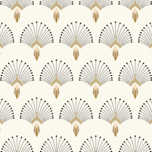 EBBANE - papier peint motif palmier art déco