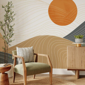 ELI - Papier peint panoramique coucher de soleil salon