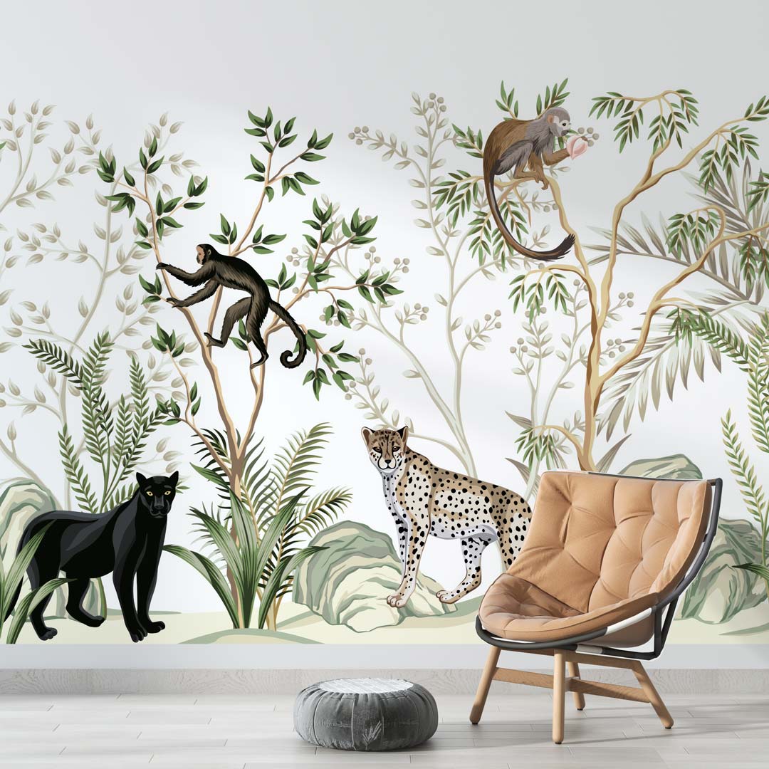 EVA - tapisserie animaux jungle salon