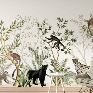 EVA - tapisserie animaux jungle salle d'attente