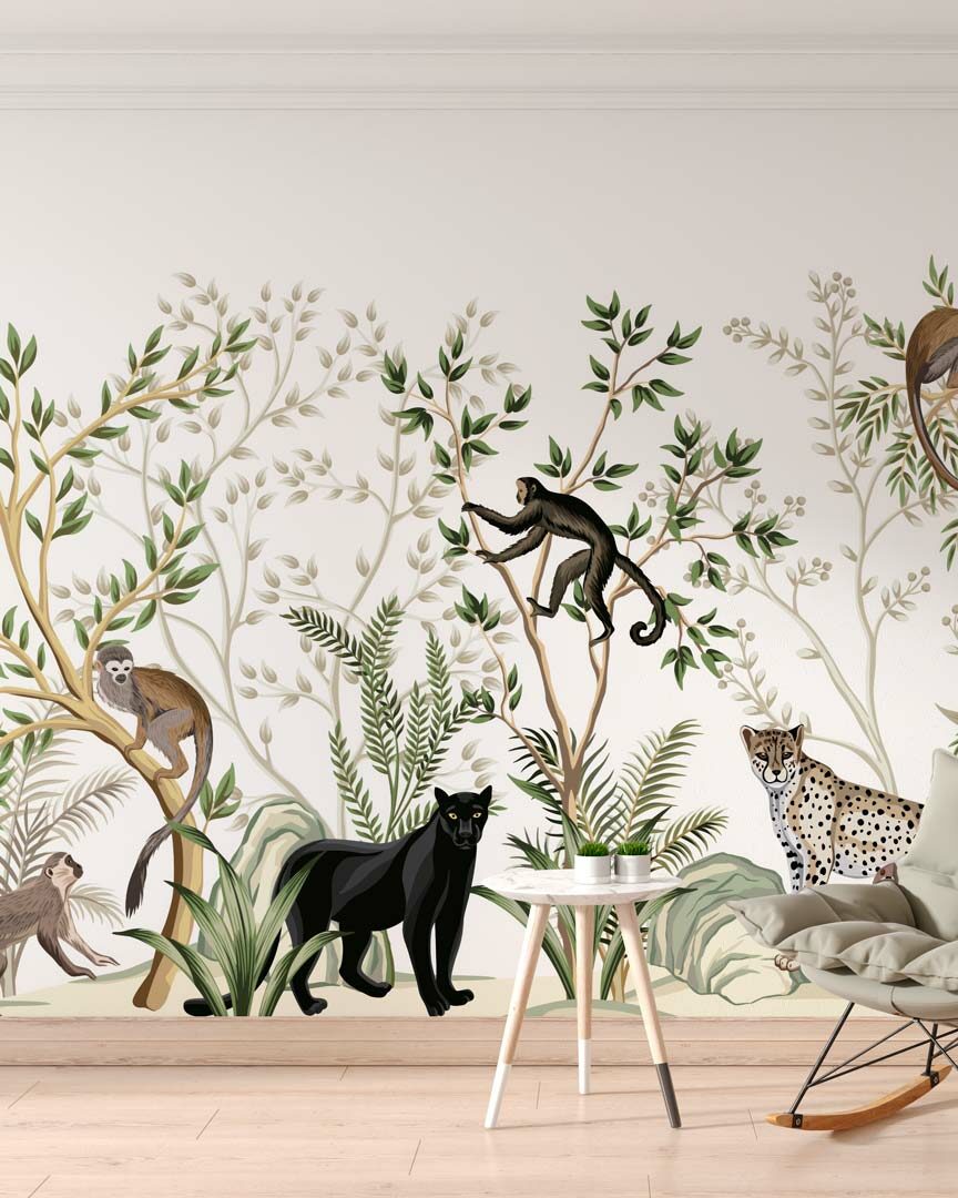 EVA - tapisserie animaux jungle salle d'attente