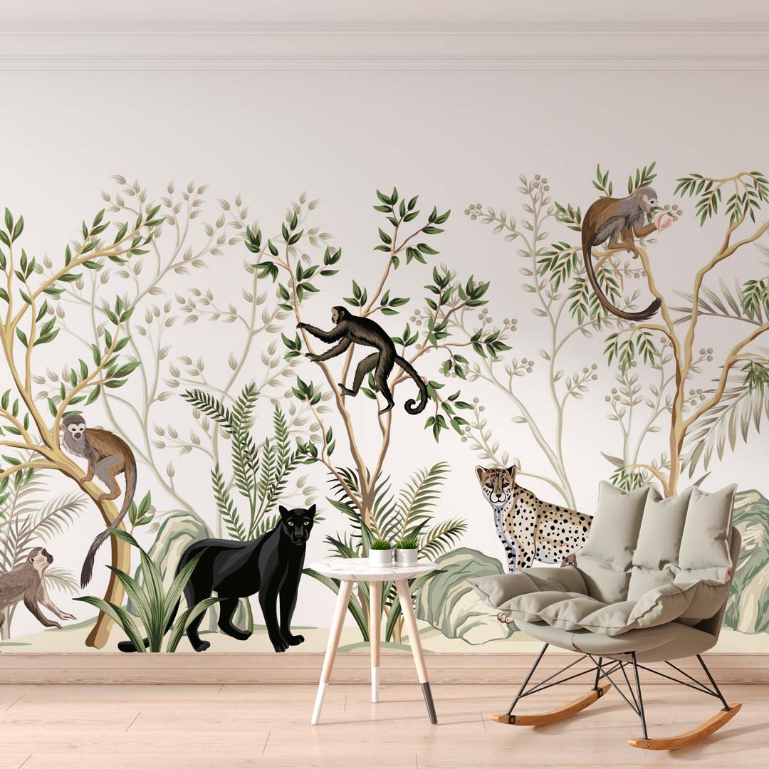 EVA - tapisserie animaux jungle salle d'attente