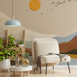 EWEN - papier peint panoramique sunset salon