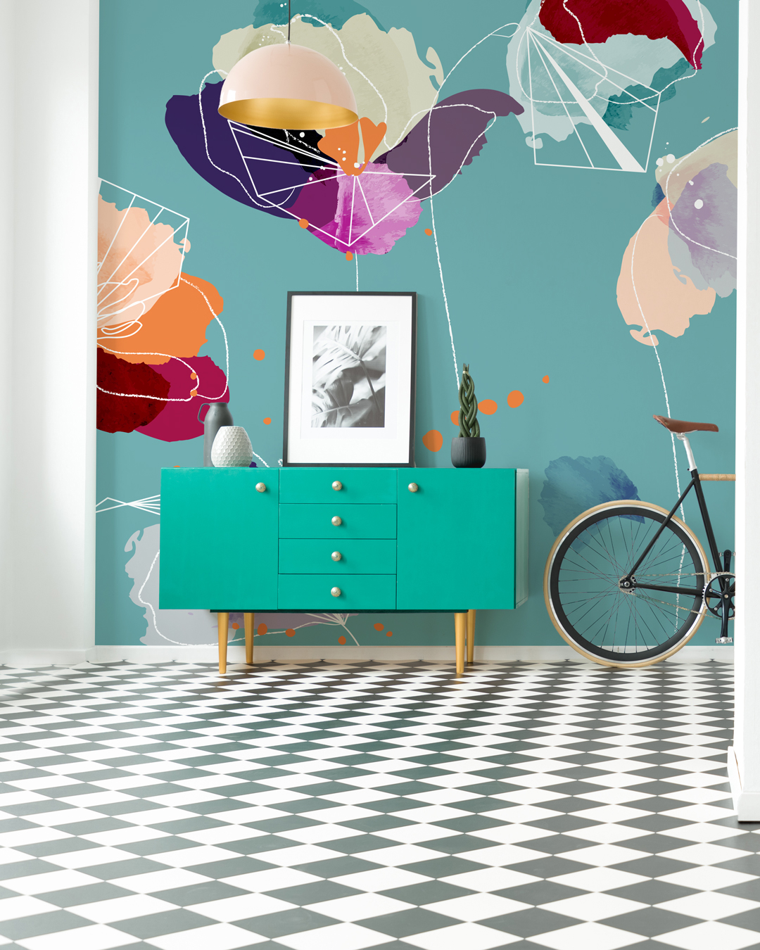 GABBIE - papier peint panoramique coquelicot salon