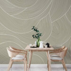 GASPARD - papier peint panoramique courbe abstraite salle à manger