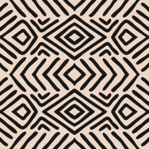 LÉA - papier peint panoramique géométrique noir et blanc