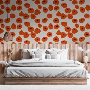 LÉNA - papier peint motif coquelicot chambre