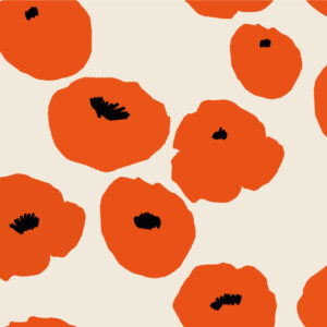 LÉNA - papier peint motif coquelicot