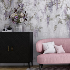 LUNA - papier peint glycine trash wall salon