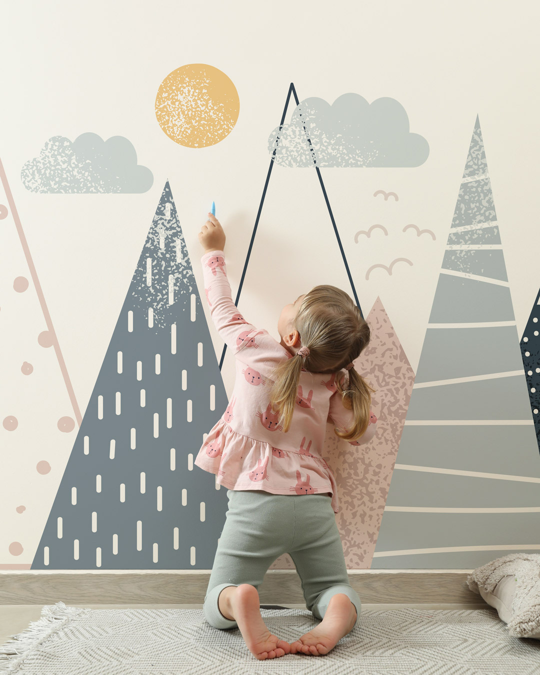 MARIA - papier peint montagne chambre enfant
