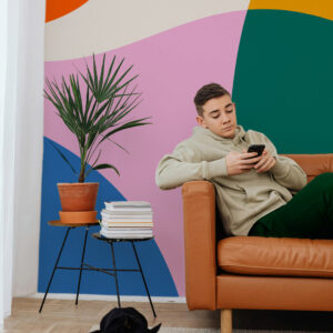 MARINA - papier peint abstrait pop chambre ado