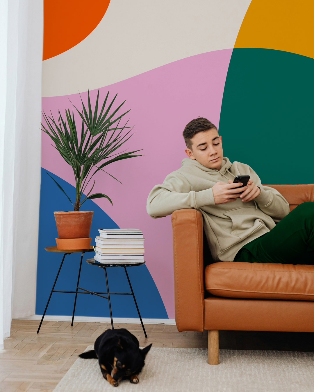 MARINA - papier peint abstrait pop chambre ado