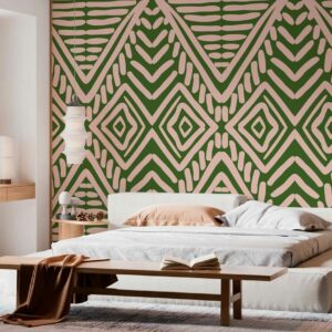 MARYSE - papier peint panoramique losange chambre