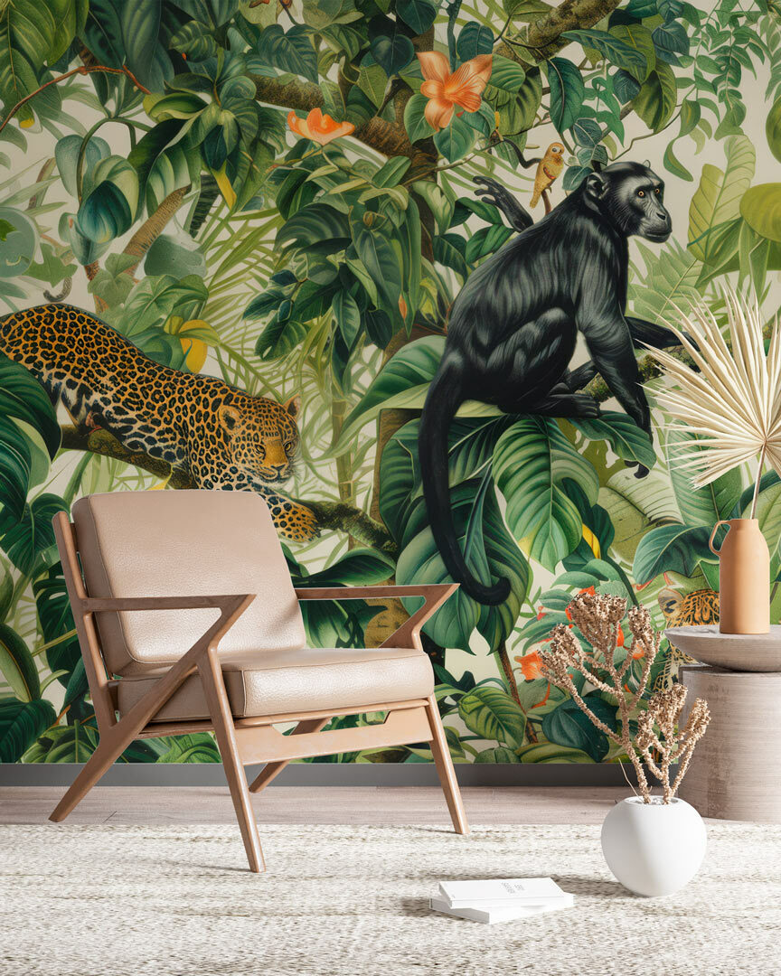 MAYA - papier peint jungle tropicale salon