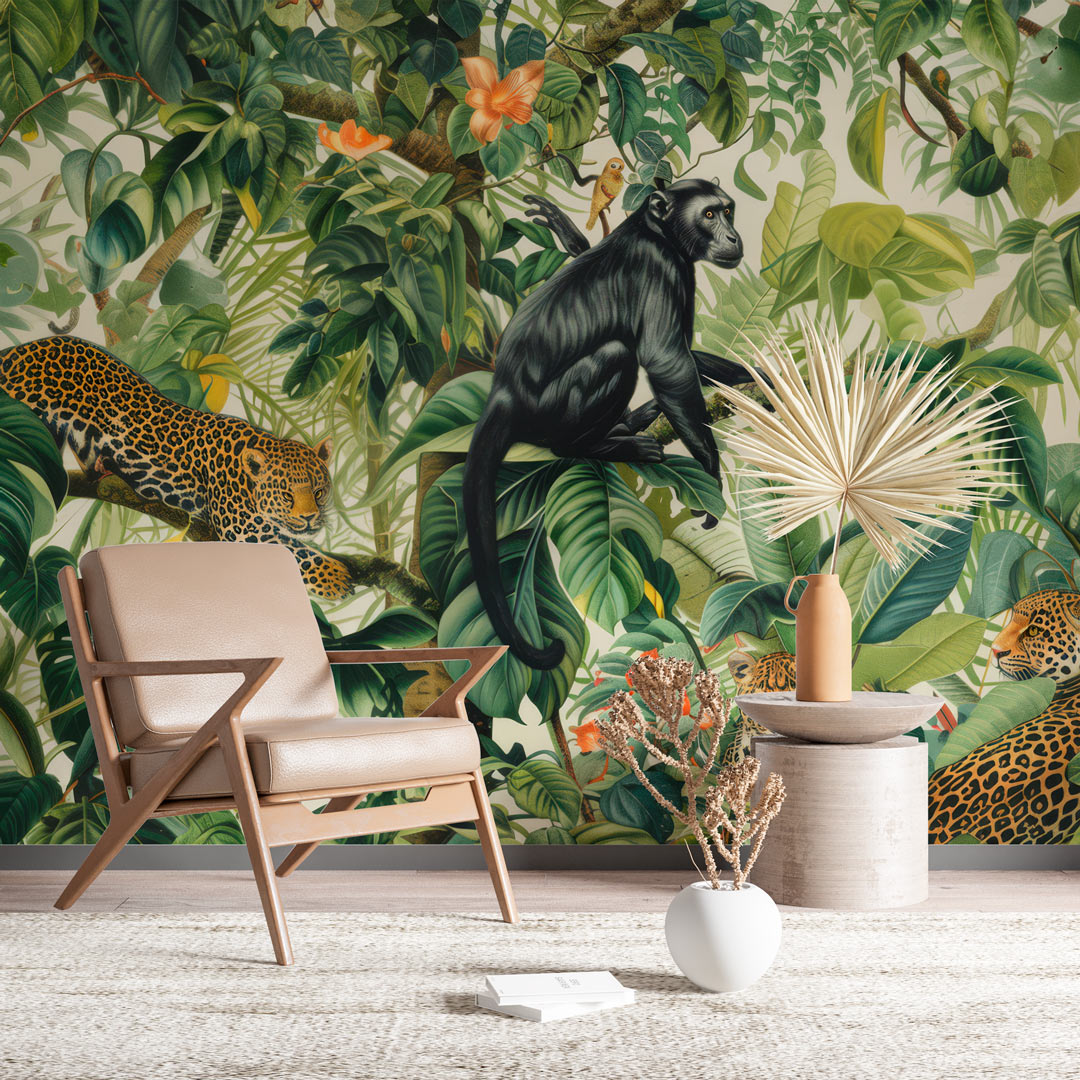 MAYA - papier peint jungle tropicale salon