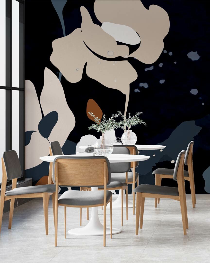 MONA - papier peint coquelicot panoramique restaurant