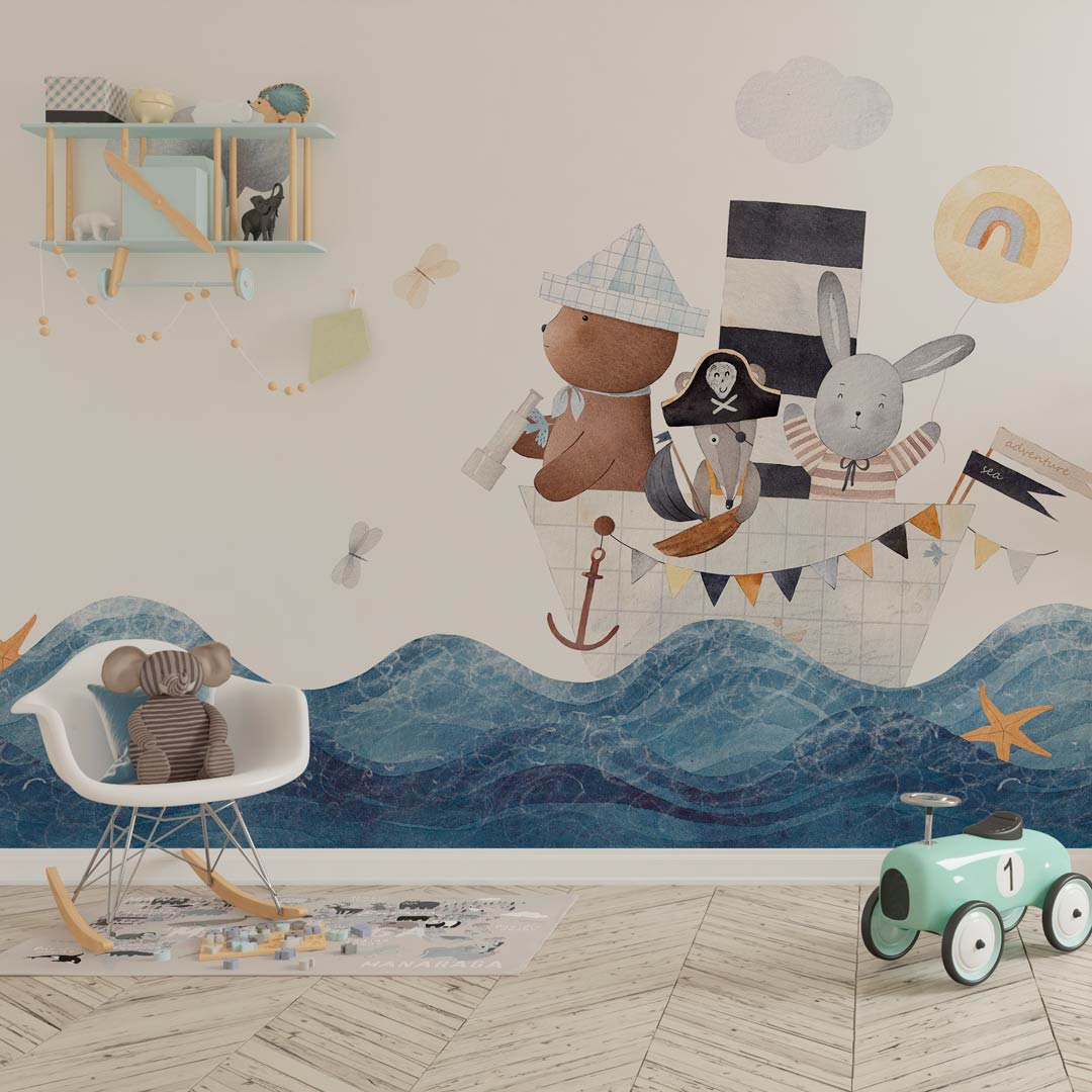 NORAH - papier peint bateau bébé chambre enfant