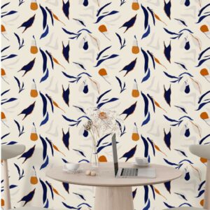 PAULETTE - papier peint plumes abstraites restaurant