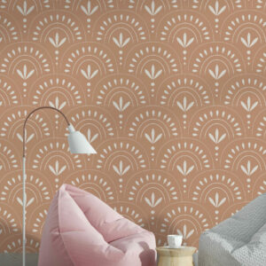 PETRONILLE - Papier peint boho arc en ciel fleuri chambre ado