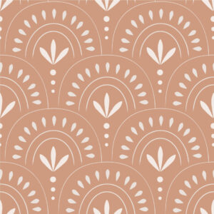 PETRONILLE - Papier peint boho arc en ciel fleuri